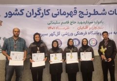 مدال نقره شطرنج کارگران کشور به نام تیم بانوان سنگ آهن مرکزی بافق ضرب شد